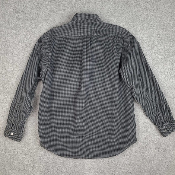Eddie Bauer Shirt Mens Large Gray Black Soft Cotton Geometric Long Sleeve Button - Picture 6 of 12